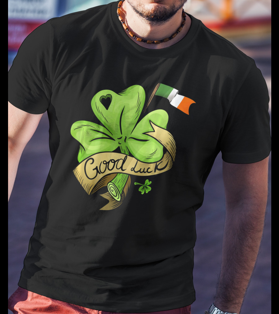 Good Luck Irish Flag Shamrock St. Patrick's T-Shirt