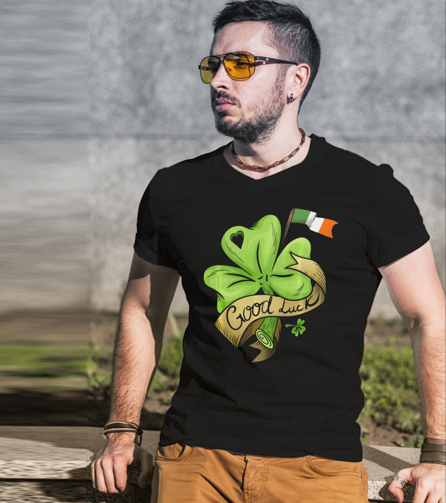 Good Luck Irish Flag Shamrock St. Patrick's T-Shirt