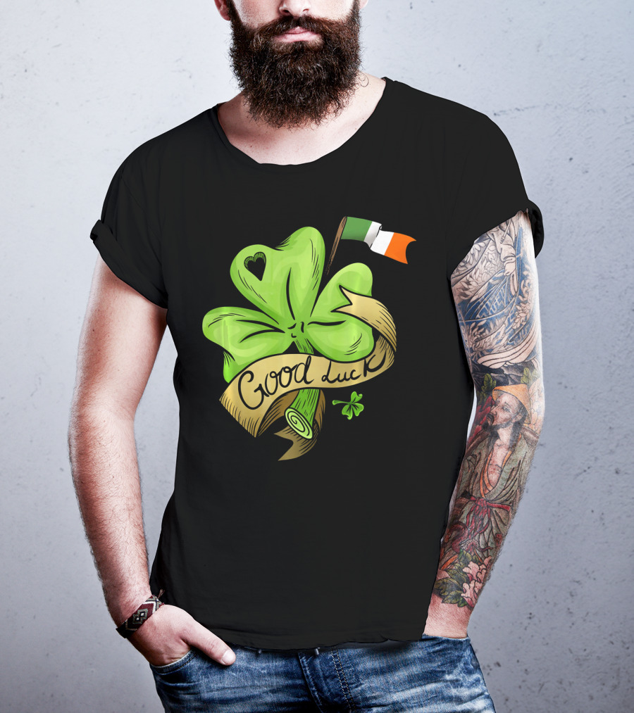 Good Luck Irish Flag Shamrock St. Patrick's T-Shirt