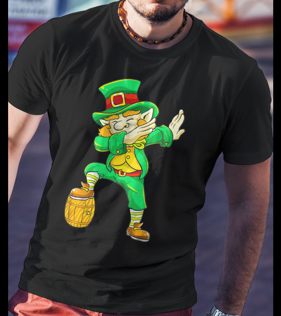Dabbing Leprechaun Irish St Patrick's Day Beer Keg T-Shirt