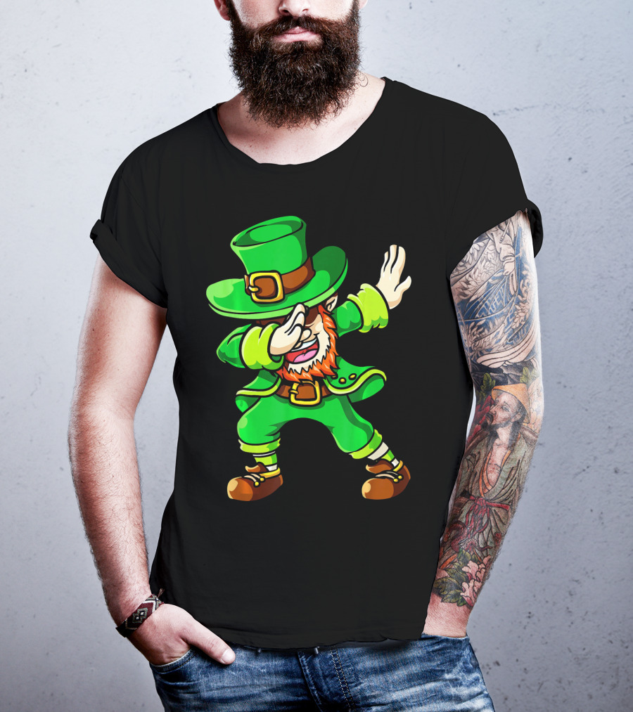 St Patricks Day Dabbing Leprechaun Irish Celebration T-Shirt