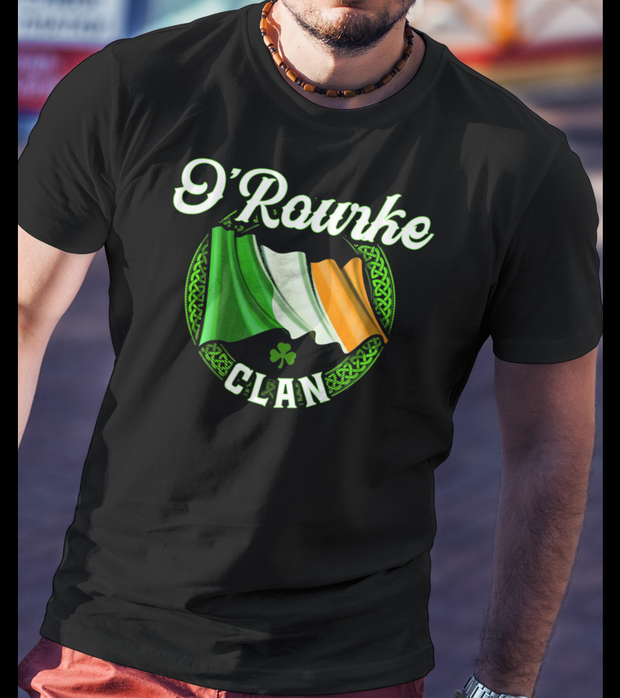 ORourke Clan Irish Flag Ireland Surname T-Shirt