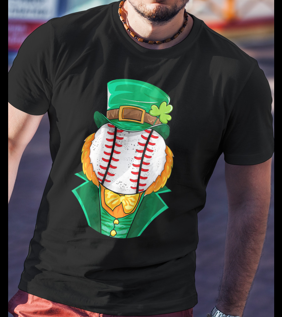 Irish Leprechaun Baseball St Patricks Day T-Shirt
