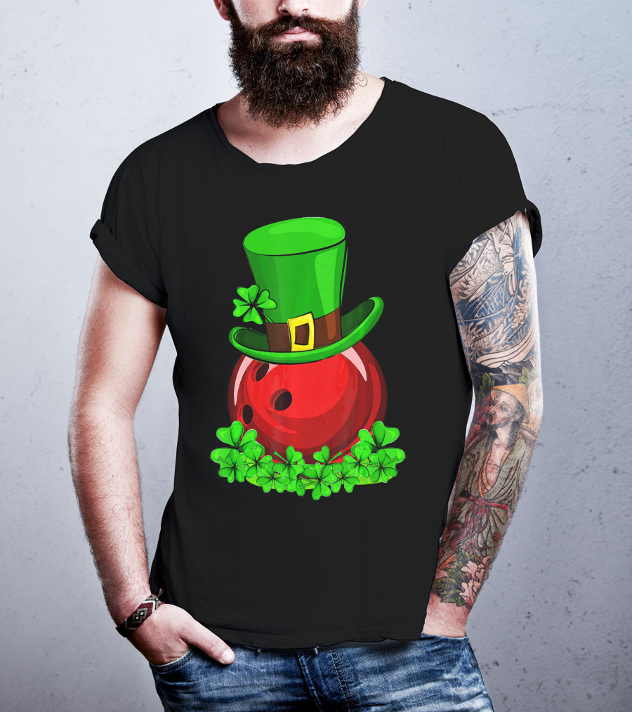 Leprechaun Hat Bowling Shamrock St Patrick's Day T-Shirt