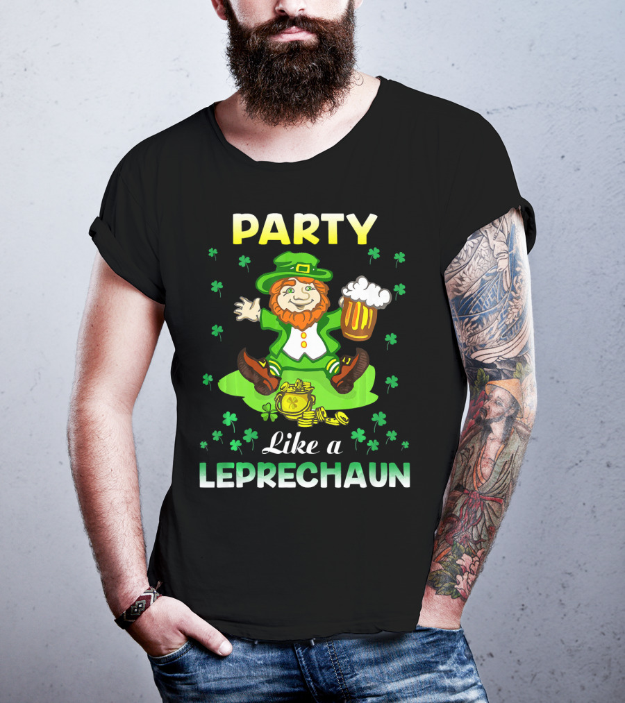 Party Like A Leprechaun Irish Green T-Shirt