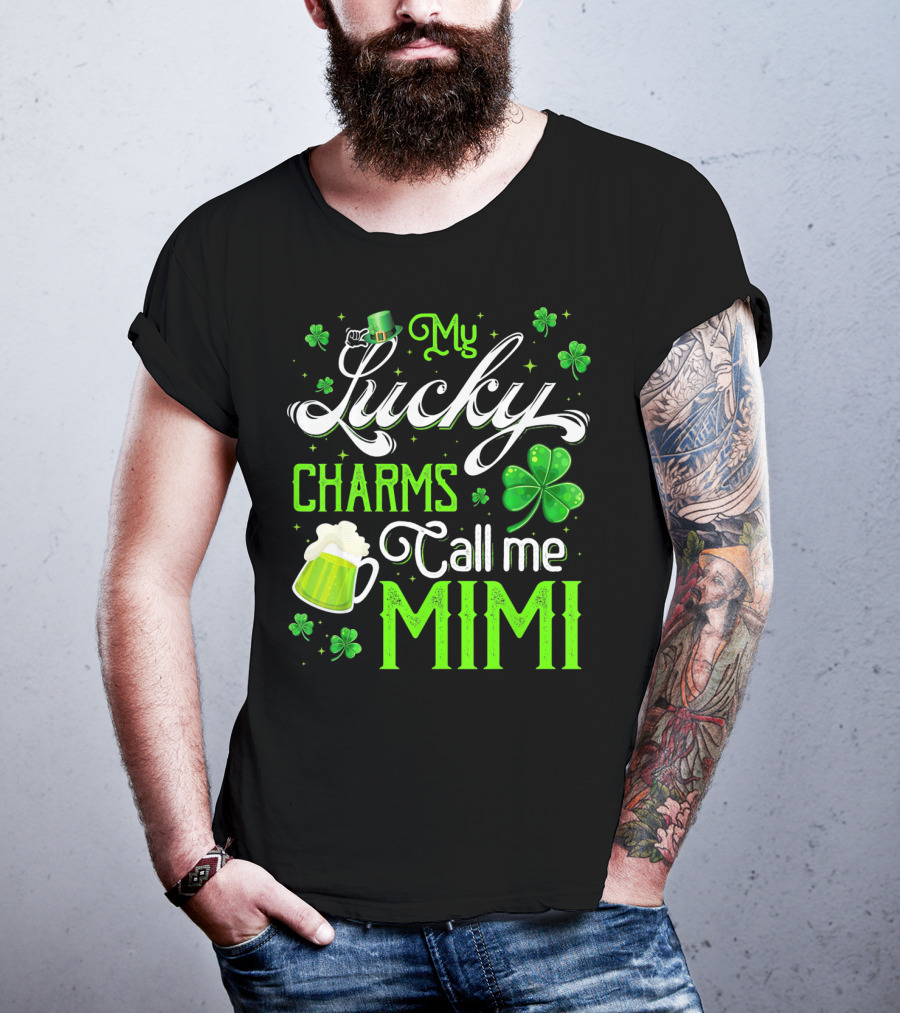 My Lucky Charms Call Me Mimi Saint Patrick's Day Shamrock Beer T-Shirt