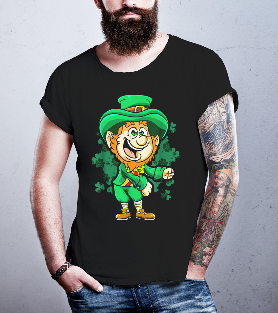 Leprechaun Floss Dance With Shamrocks For St Patricks Day T-Shirt