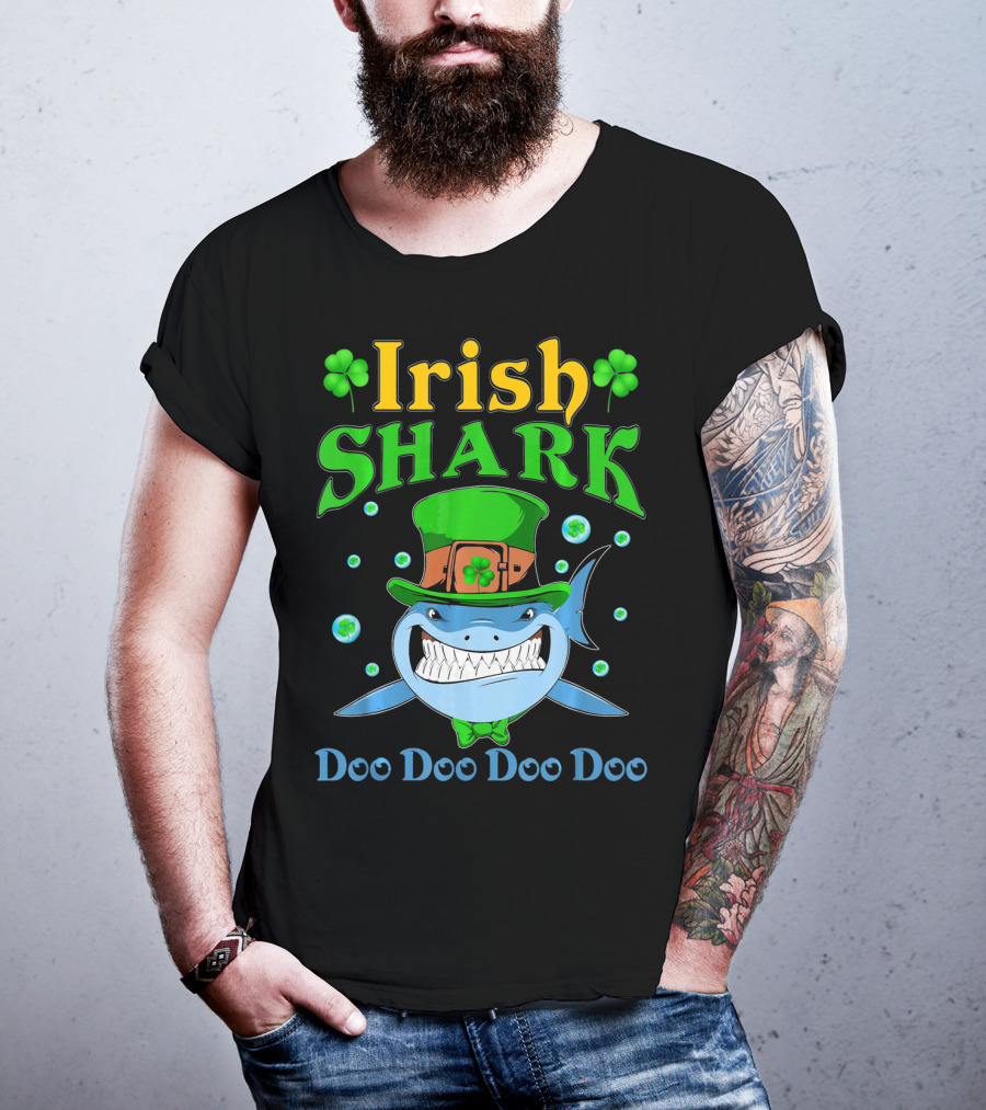Irish Shark St Patricks Day Doo Doo Doo Doo T-Shirt