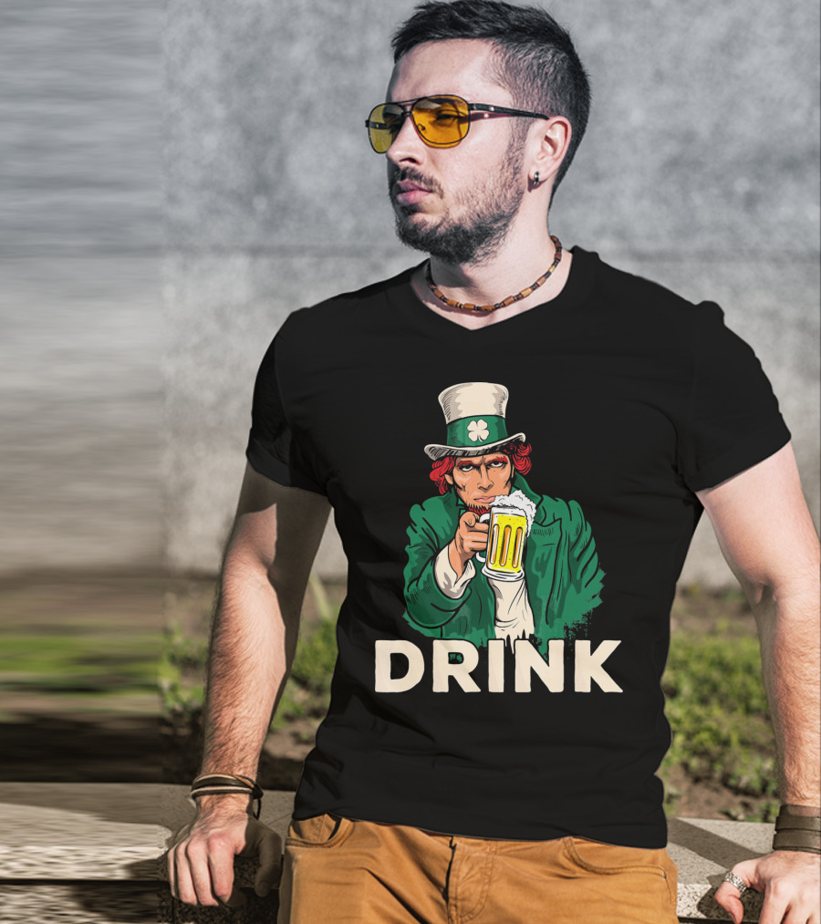 Drink Beer Funny Irish St. Patrick's Day T-Shirt