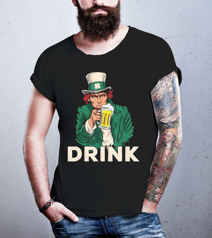 Drink Beer Funny Irish St. Patrick's Day T-Shirt