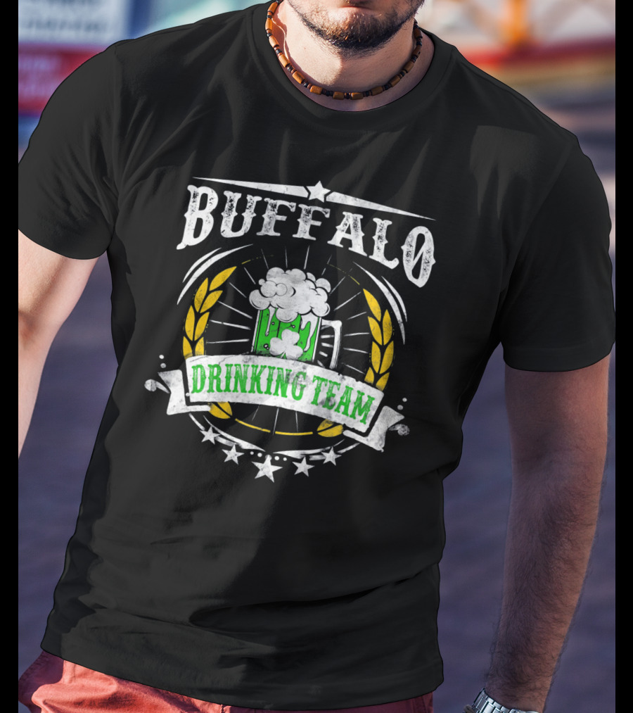 Buffalo Irish Drinking Team St Pat Beer Mug And Shamrock T-Shirt