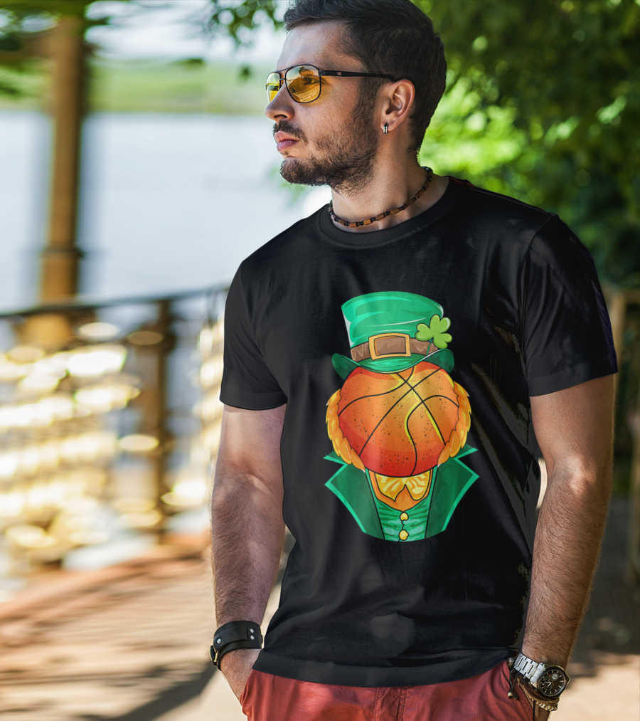 Leprechaun Basketball Head St Patrick's Day Irish T-Shirt