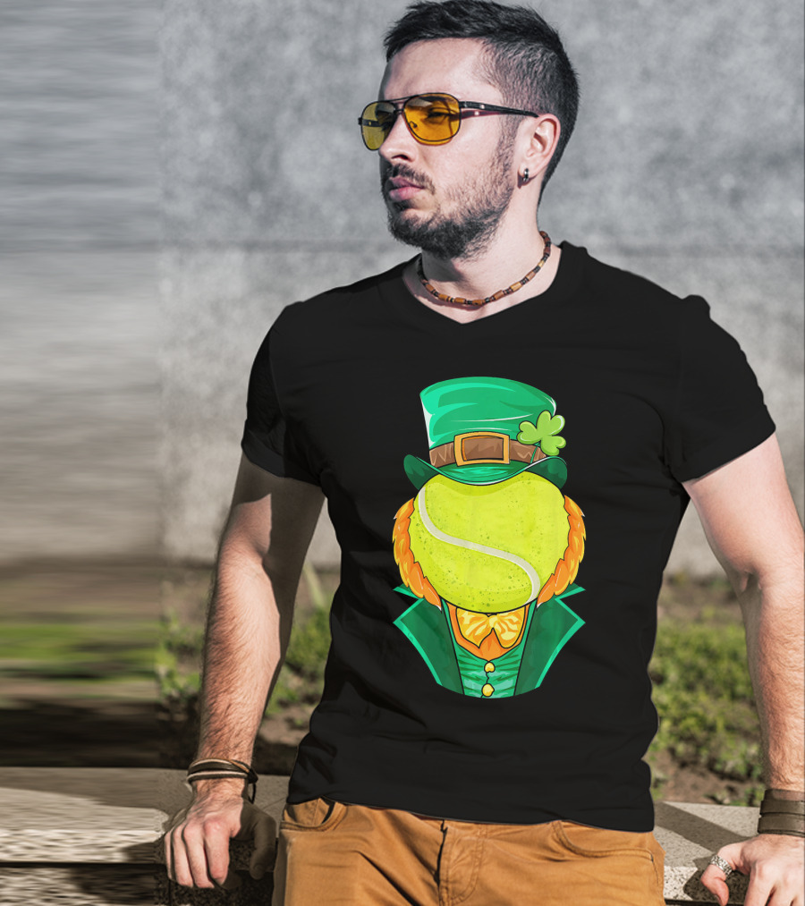 Leprechaun Tennis Ball Head St Patrick's Day Fun T-Shirt