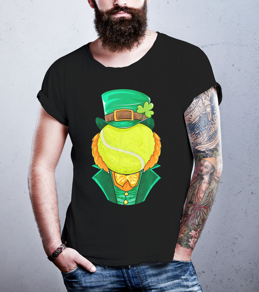 Leprechaun Tennis Ball Head St Patrick's Day Fun T-Shirt