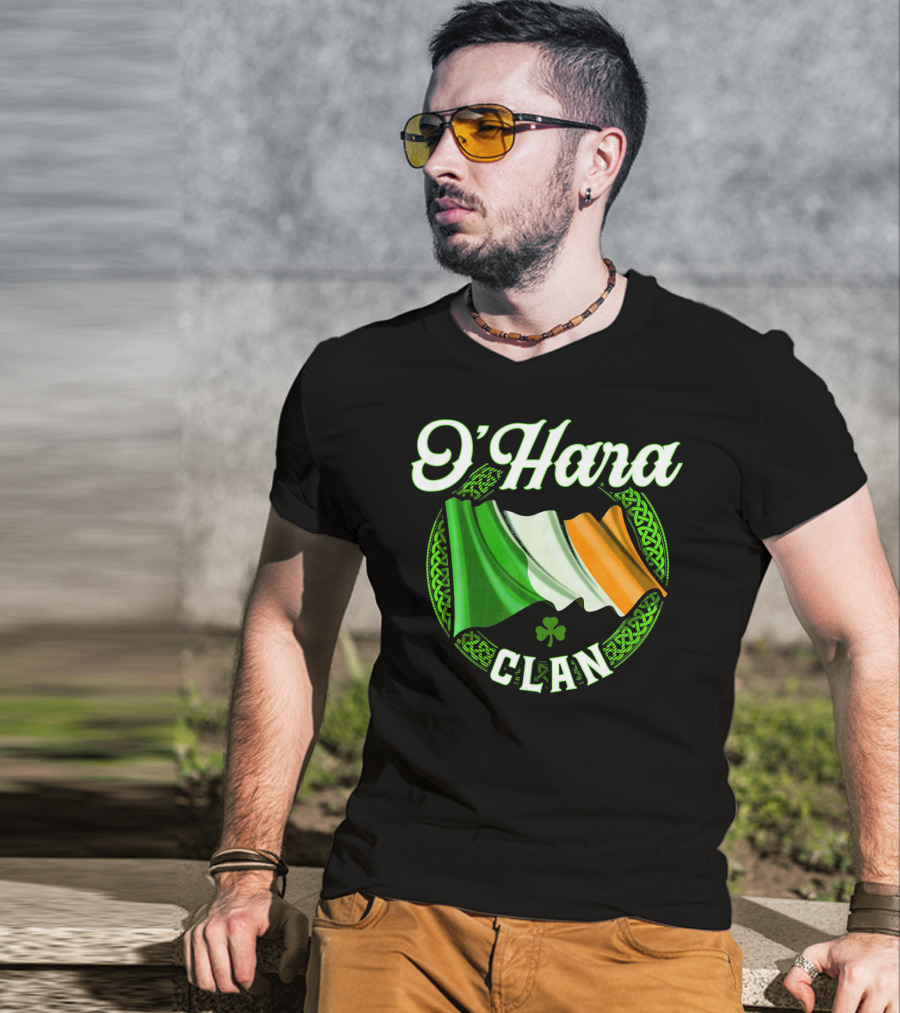 O'Hara Clan Irish Flag Surname Ireland T-Shirt