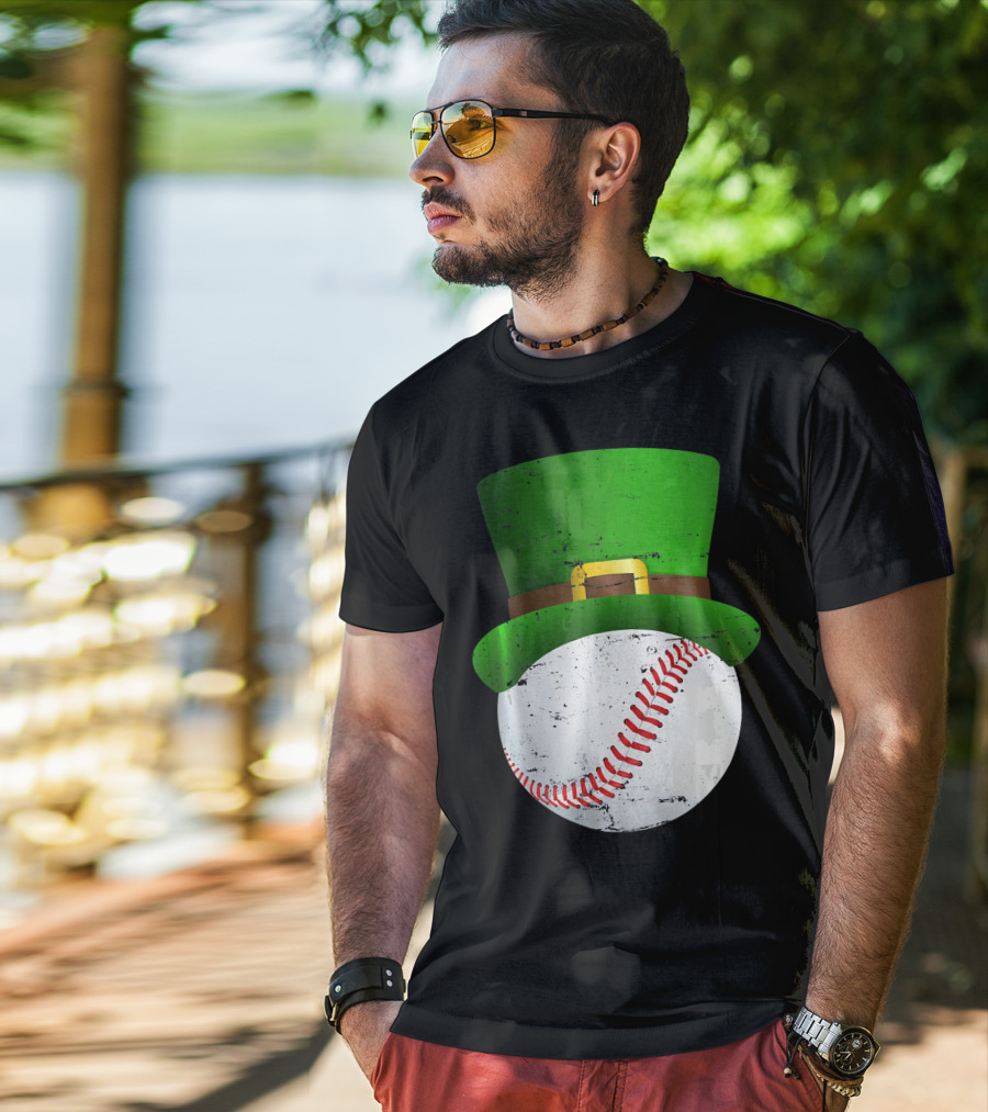 St Patricks Day Leprechaun Hat Baseball Fun T-Shirt