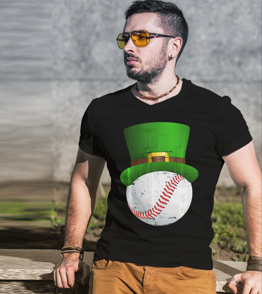 St Patricks Day Leprechaun Hat Baseball Fun T-Shirt
