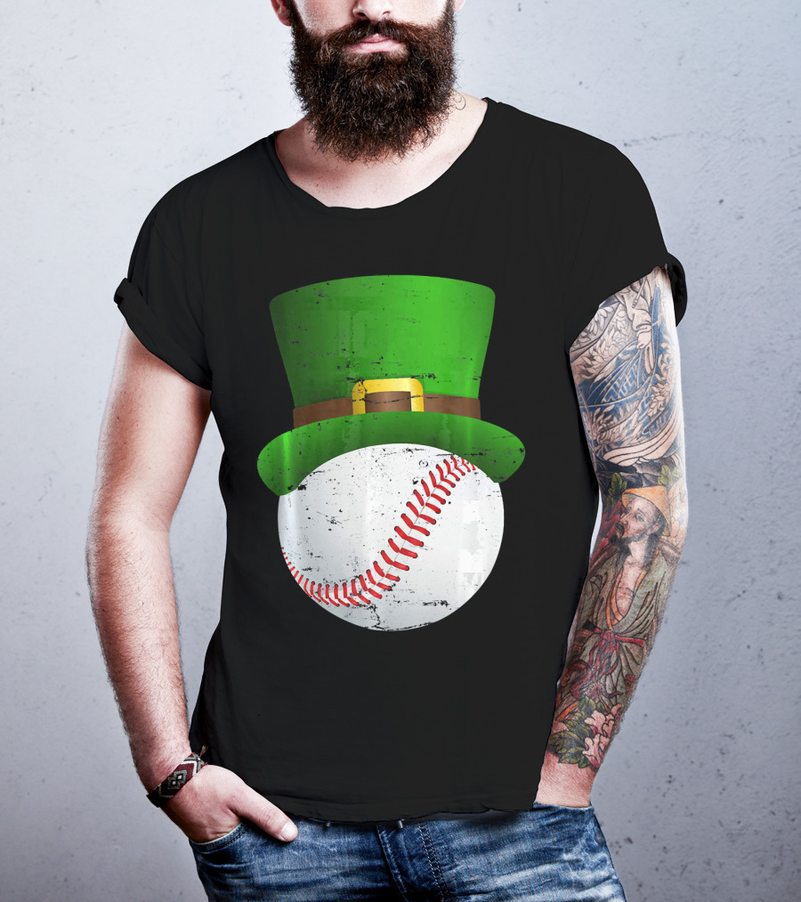 St Patricks Day Leprechaun Hat Baseball Fun T-Shirt