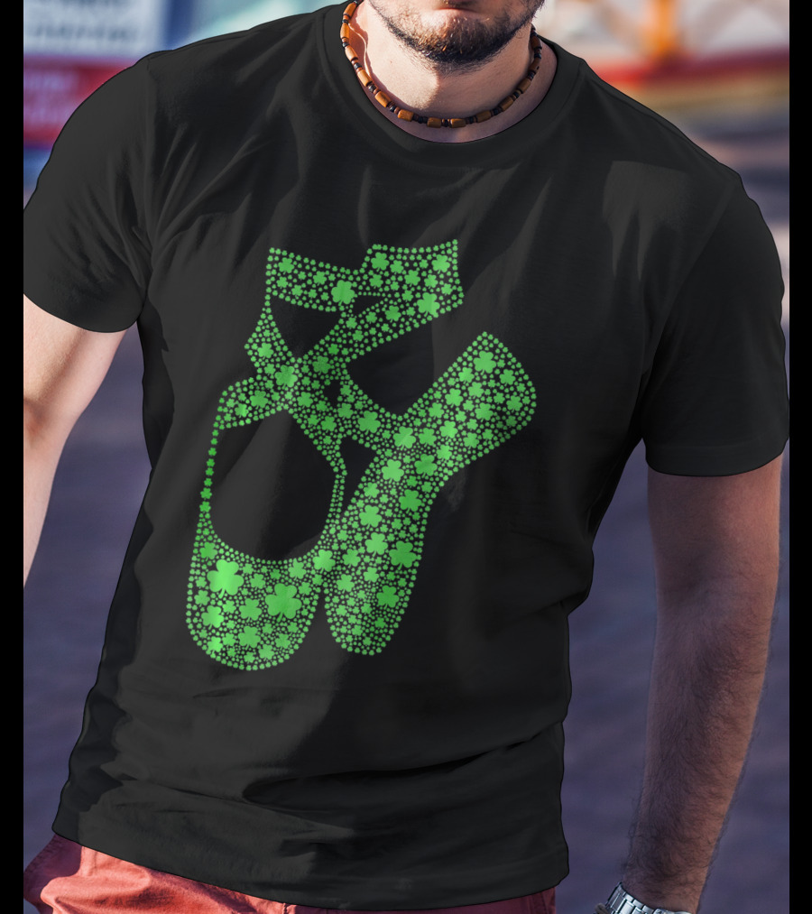 Shamrock Ballet Shoes St. Patricks Day Celebration T-Shirt