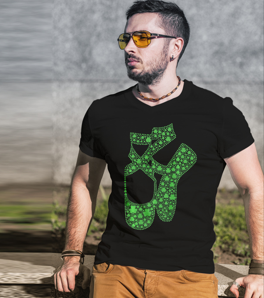Shamrock Ballet Shoes St. Patricks Day Celebration T-Shirt