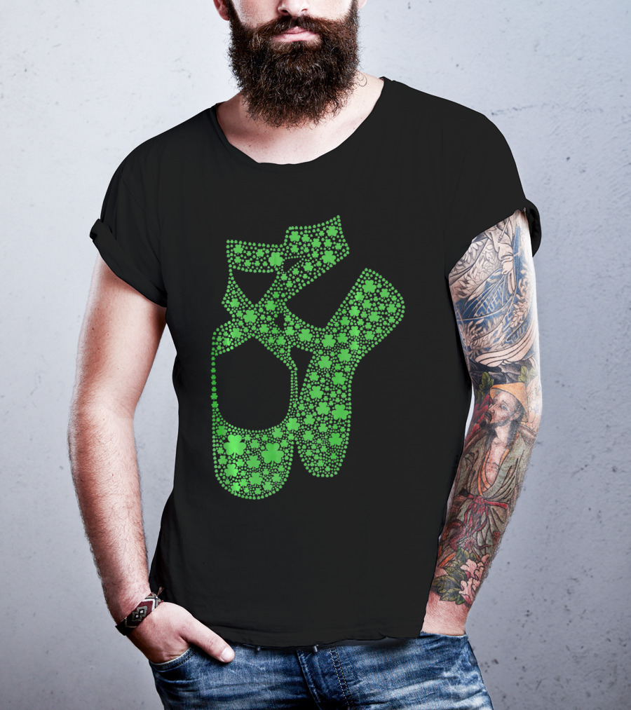 Shamrock Ballet Shoes St. Patricks Day Celebration T-Shirt