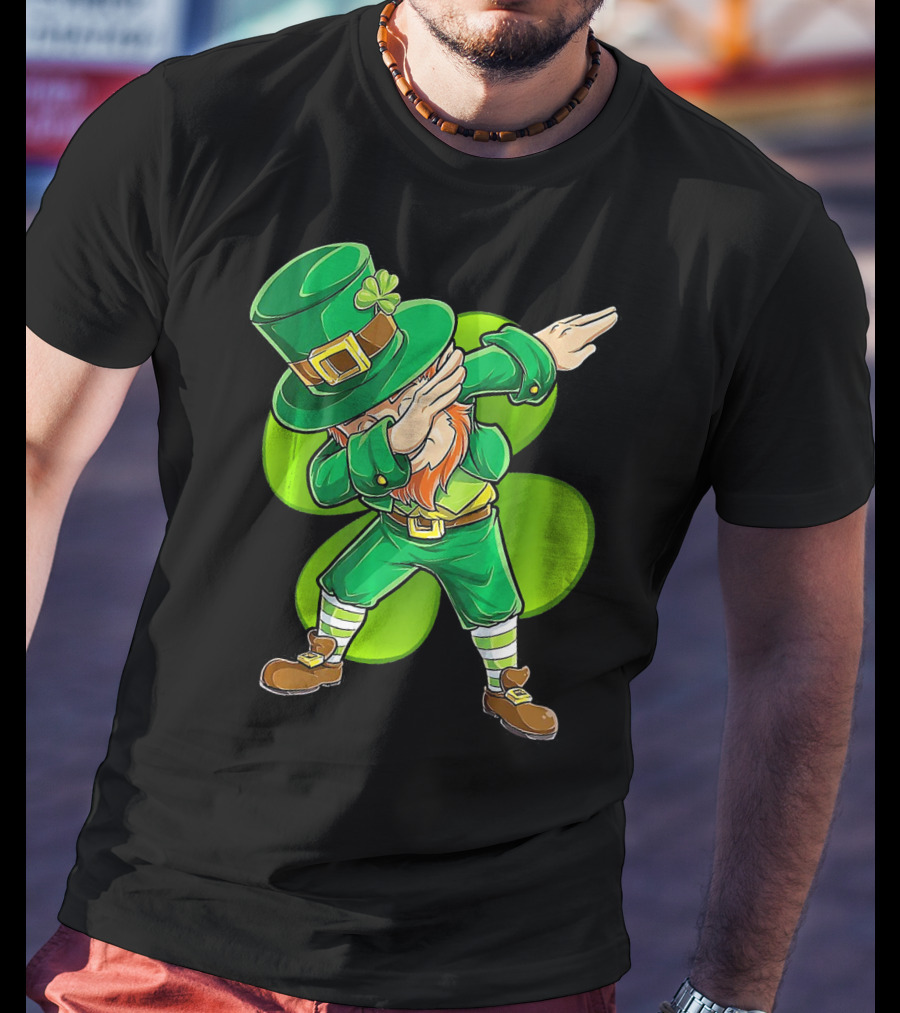 Dabbing Leprechaun Shamrock Dance St. Patrick's Day T-Shirt