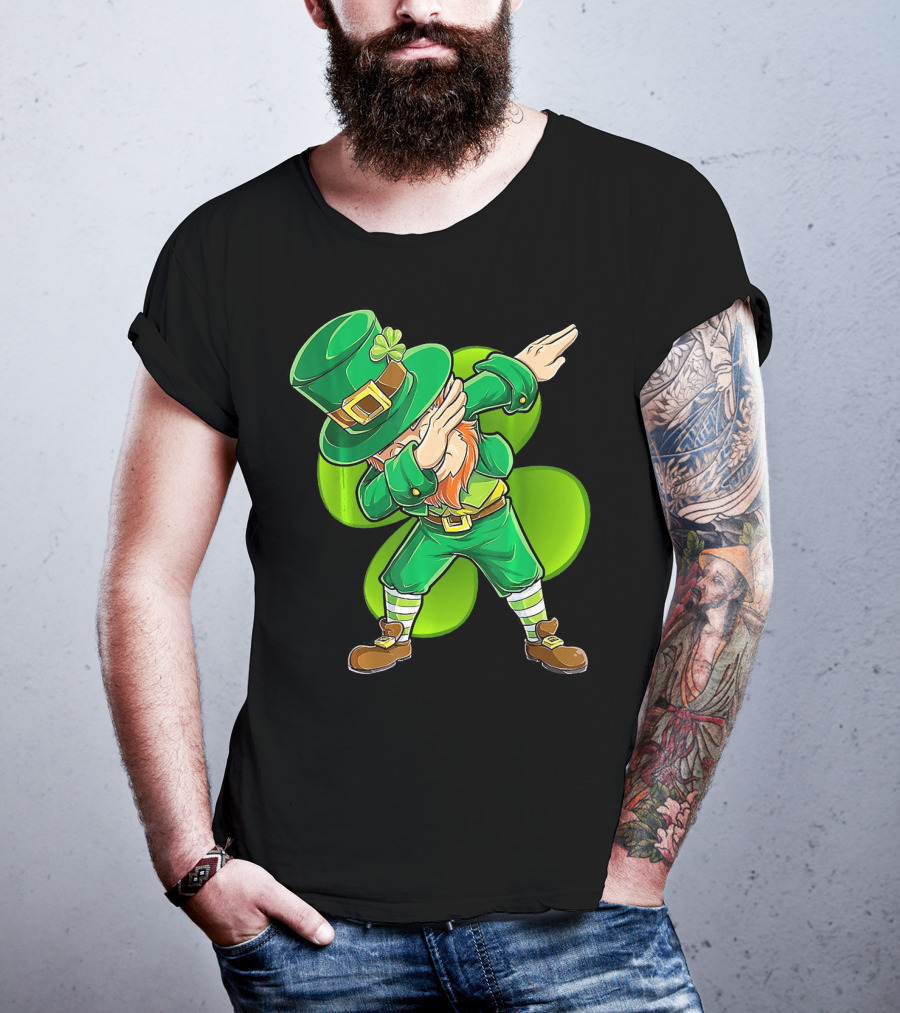 Dabbing Leprechaun Shamrock Dance St. Patrick's Day T-Shirt