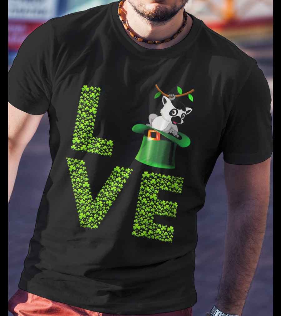 Love Lemur St Patricks Day Shamrock Hat T-Shirt