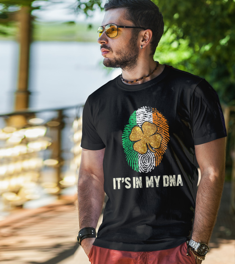 It's In My Irish DNA Fingerprint Shamrock St Patrick's Day T-Shirt