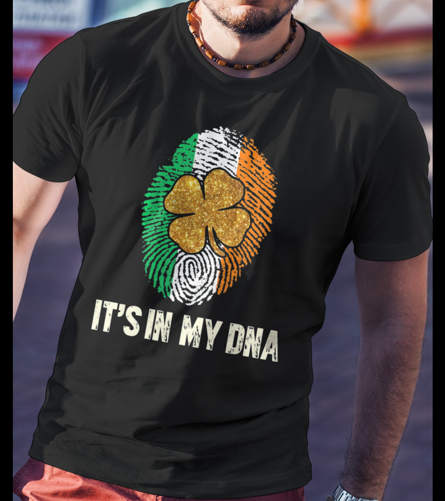 It's In My Irish DNA Fingerprint Shamrock St Patrick's Day T-Shirt
