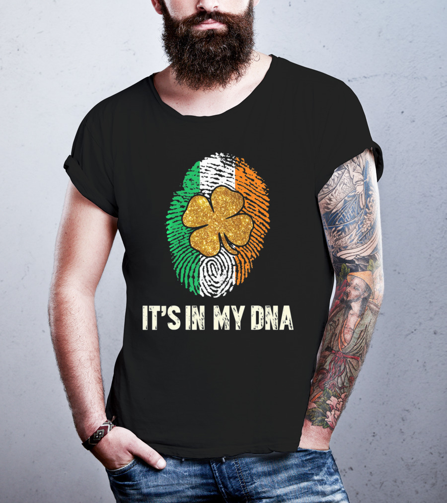 It's In My Irish DNA Fingerprint Shamrock St Patrick's Day T-Shirt