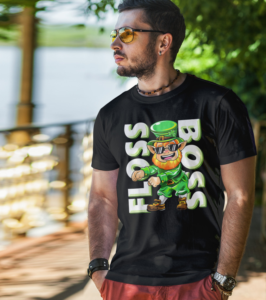 Floss Boss Leprechaun Dance St. Patrick's Day T-Shirt