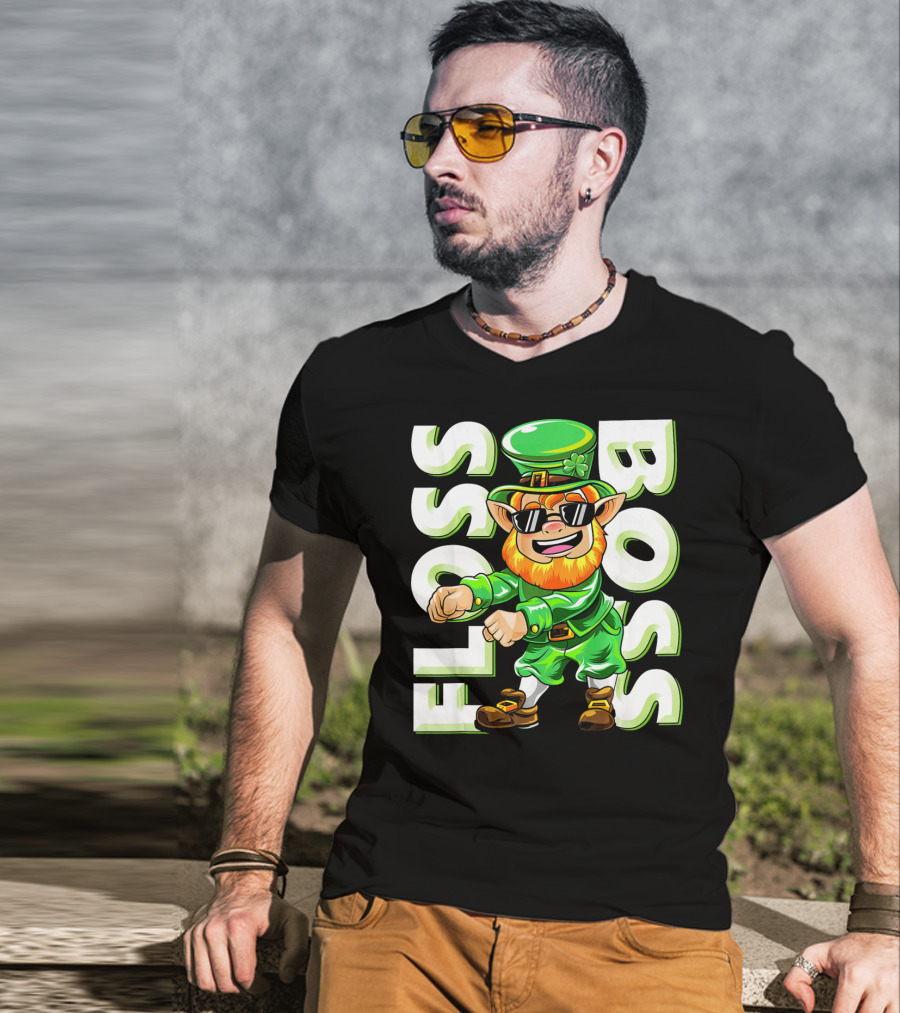 Floss Boss Leprechaun Dance St. Patrick's Day T-Shirt