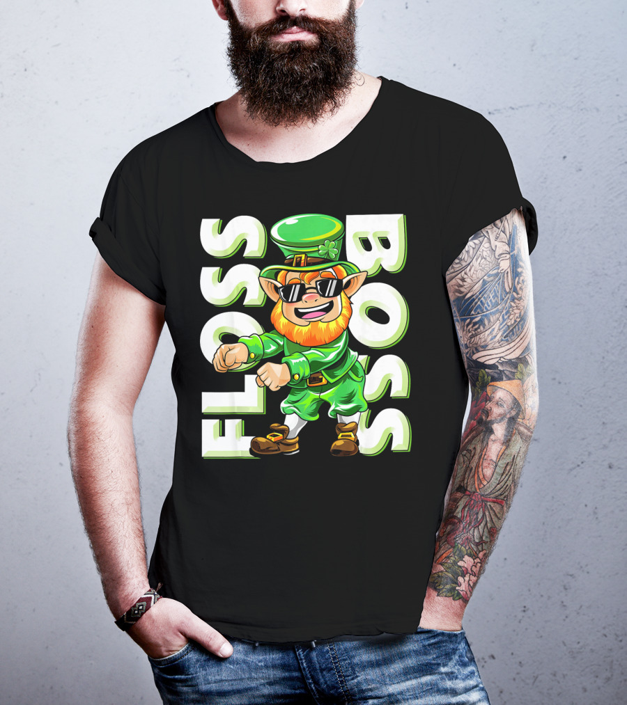 Floss Boss Leprechaun Dance St. Patrick's Day T-Shirt