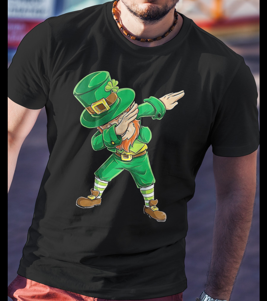 Dabbing Leprechaun Dab Dance St Patricks Day Irish Green Hat T-Shirt