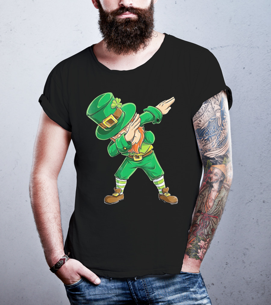 Dabbing Leprechaun Dab Dance St Patricks Day Irish Green Hat T-Shirt