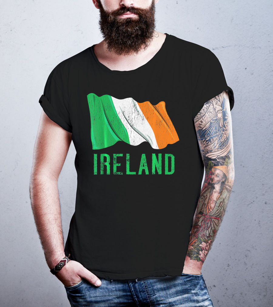 Vintage Ireland Flag Irish Retro St. Pat Ireland T-Shirt