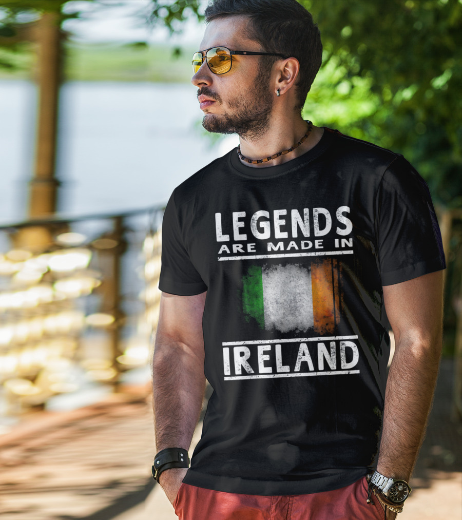 Legends Are Made In Ireland Irish Flag T-Shirt