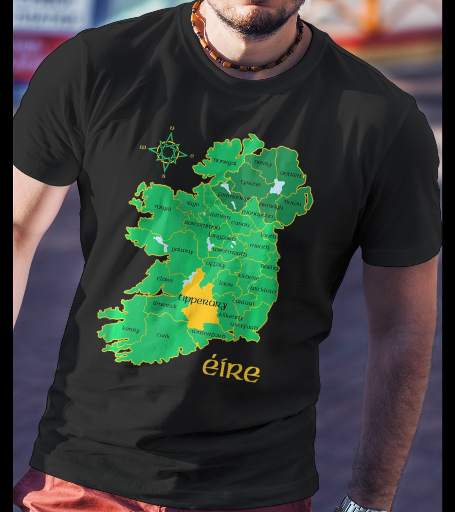 Tipperary Ireland Irish County Map Éire T-Shirt