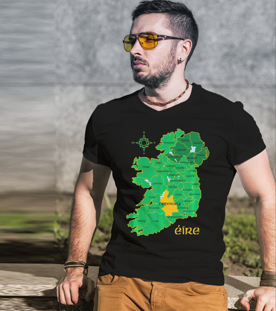 Tipperary Ireland Irish County Map Éire T-Shirt