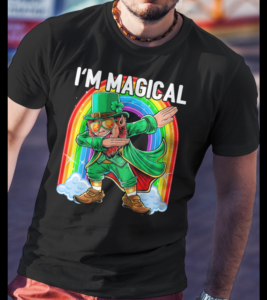 I'm Magical Dabbing Leprechaun Rainbow St. Patrick's Day T-Shirt