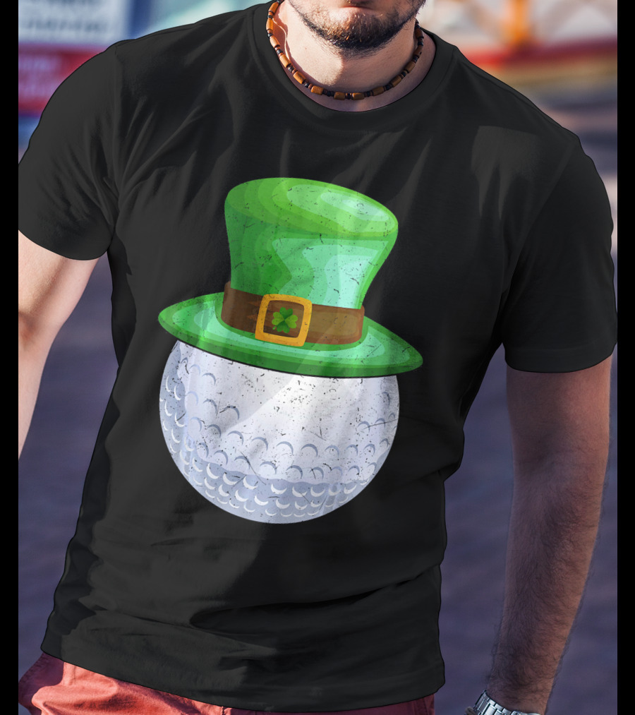 Leprechaun Hat On Golf Ball T-Shirt