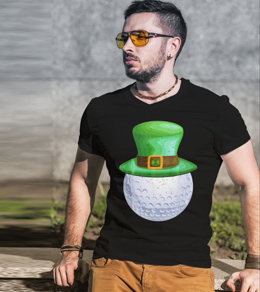 Leprechaun Hat On Golf Ball T-Shirt