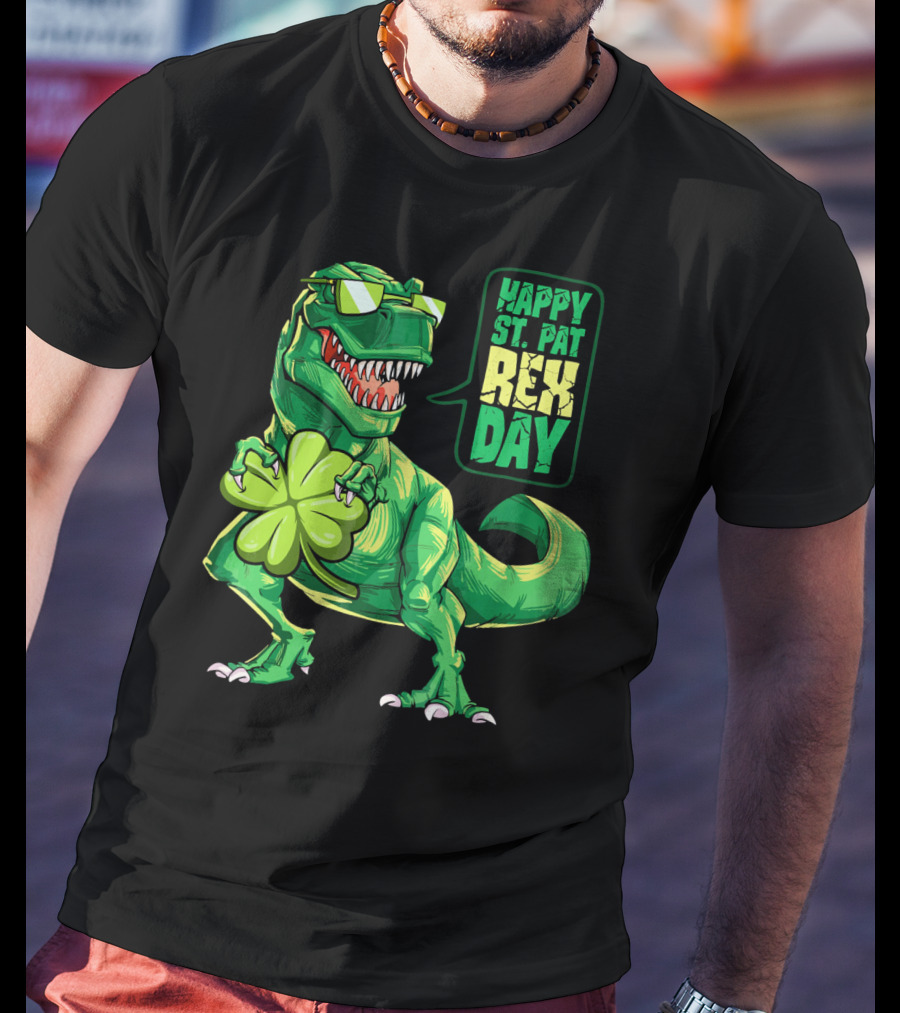 Happy St. Pat Rex Day Irish Dinosaur St Patricks T-Shirt