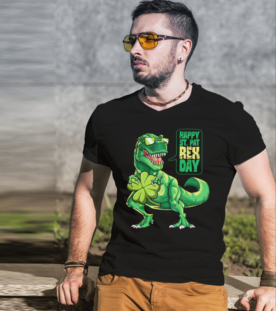 Happy St. Pat Rex Day Irish Dinosaur St Patricks T-Shirt