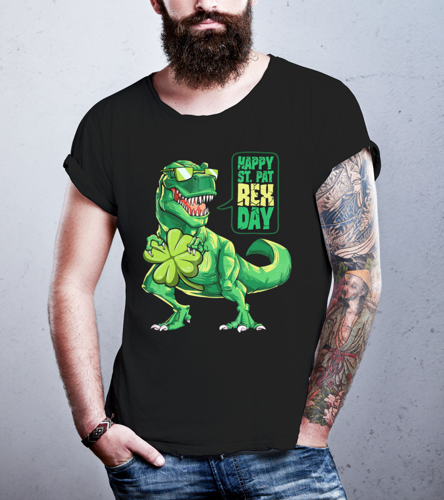 Happy St. Pat Rex Day Irish Dinosaur St Patricks T-Shirt