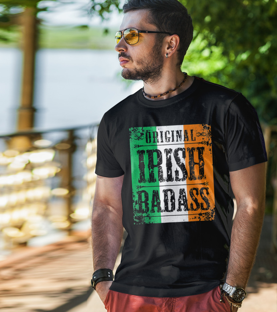 Original Irish BadAss Flag St Paddy Day T-Shirt