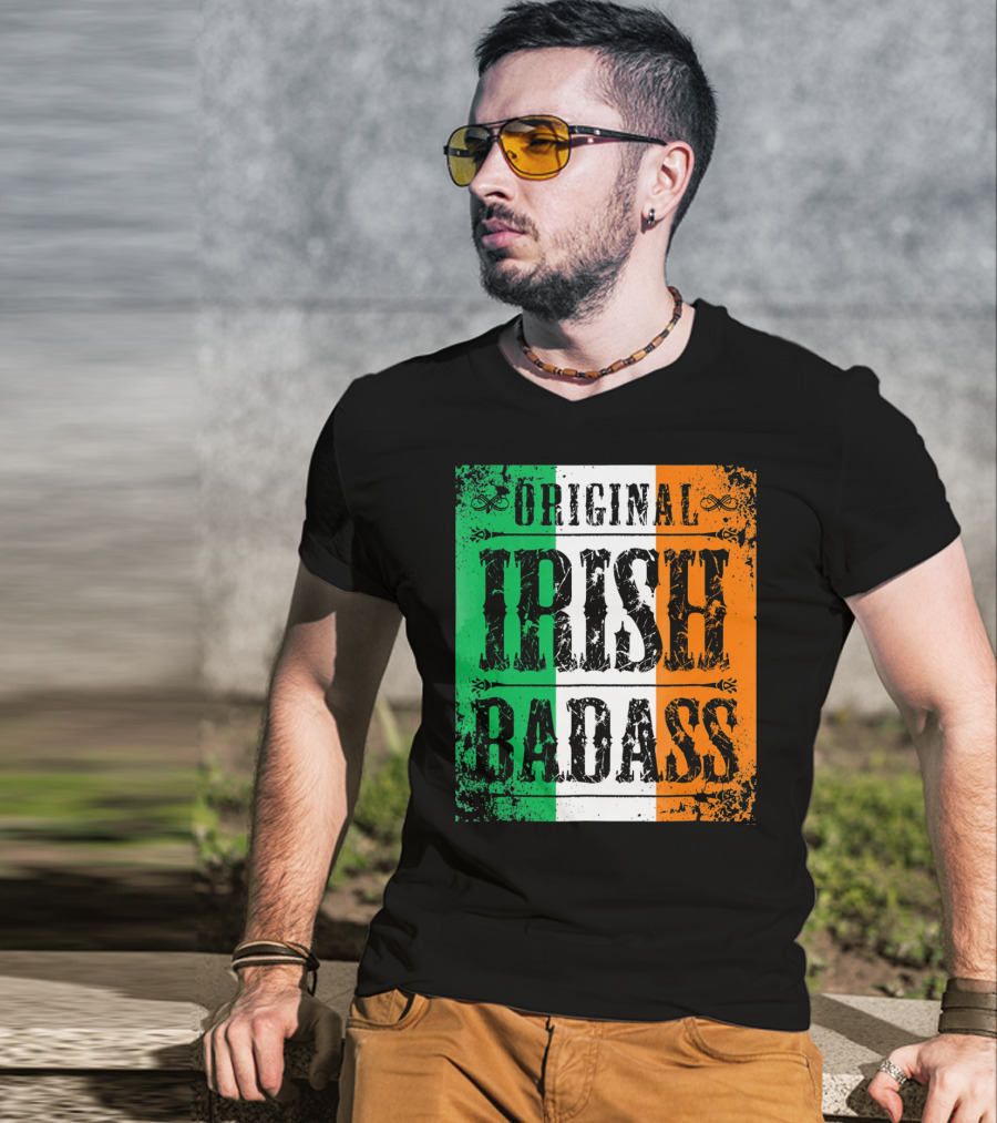Original Irish BadAss Flag St Paddy Day T-Shirt