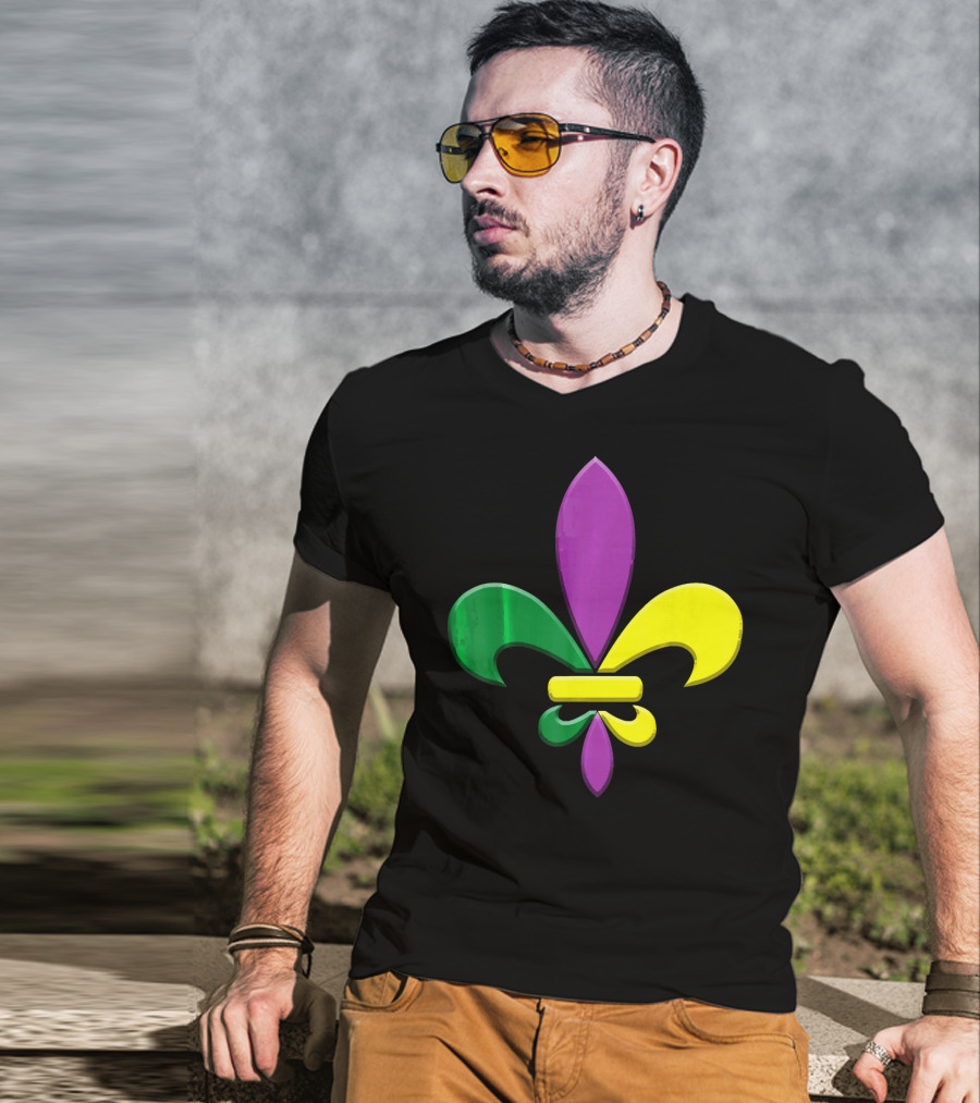 Fleur-de-Lis Mardi Gras New Orleans Party Classic Colors T-Shirt