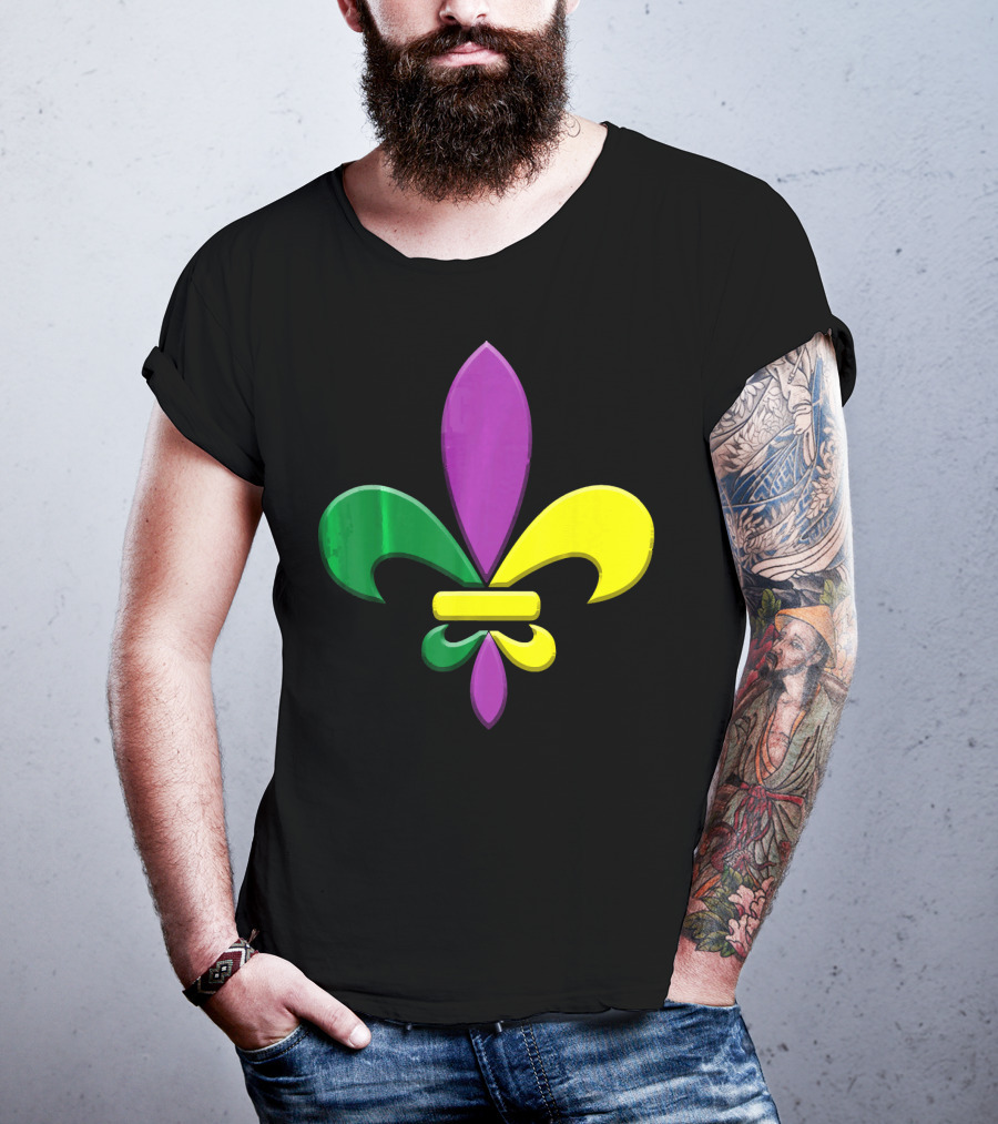 Fleur-de-Lis Mardi Gras New Orleans Party Classic Colors T-Shirt